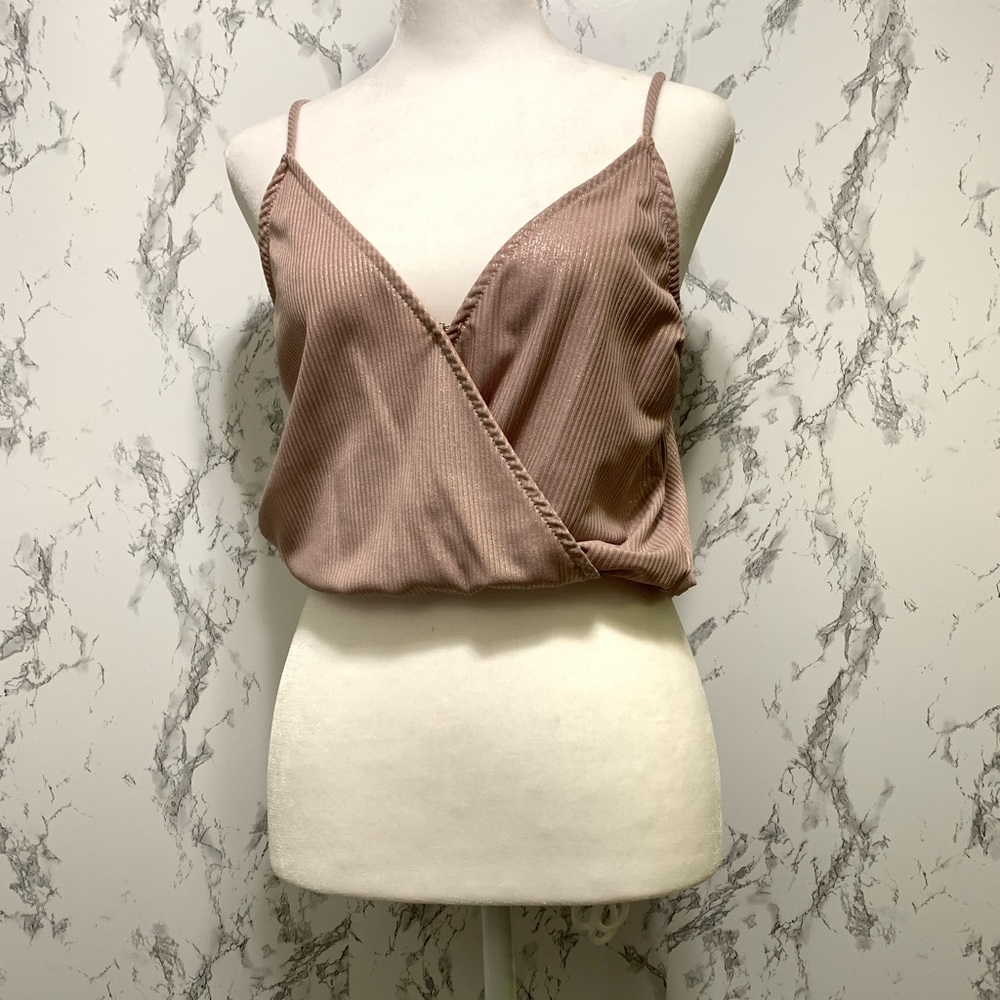 Charlotte Russe Pink Shimmery Crop Top